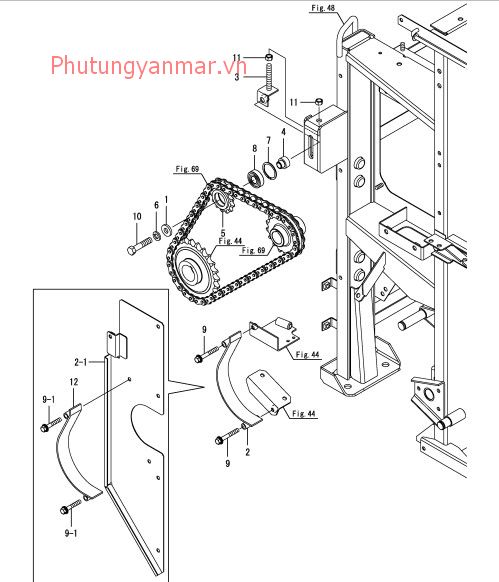 Xích truyền động cắt